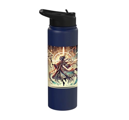 Arcane Magician Fantasy Digital Art Stainless Steel Insulated Water Bottle