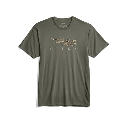 SITKA Icon Optifade Tee - Graphic Tee Shirt for Men, Hemlock Green Subalpine, Large