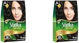 Vatika Henna Hair Colour Rich Black 100% Ammonia Free 6 x 10g Sachtes - 60g (Pack of 2) - Image 1