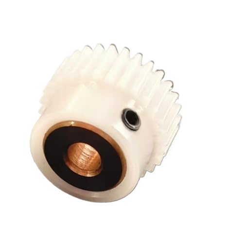 Cylindrical Drive 1pcs 0.8 Module Copper Sleeve Spur Gear 4mm 5mm 6mm 8mm 10mm Bore 0.8M 40 Teeth Plastic Cylindrical Gear with Step Rack Machinery(4MM BORE)