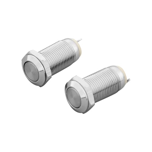 Interruptor de botón de 10mm y 2 pines con cabezal de enclavamiento autobloqueante IP67 1 NO