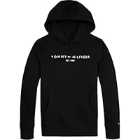 Tommy Hilfiger Unisex Kids Essential Hoodie, Black, 10 Years