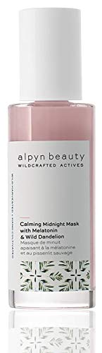 Alpyn Beauty - Máscara calmante natural de medianoche con melatonina y diente de león salvaje | Cuidado de la piel limpio y salvaje