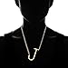 Sideways Initial Necklace 18K Gold Plated Large Letter Necklace CZ Zircon Script Name Monogram Necklaces Big Alphabet Pendant Necklace for Women Girls Gift (Gold J)