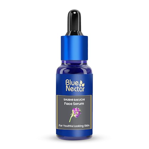 Blue Nectar Bakuchiol Retinol Serum for Face with Babchi Oil | Plant Based Retinol Alternative for Fine Lines & Wrinkles | Anti-Aging Face Serum for Women & Men (10 Herbs, 30 ml)