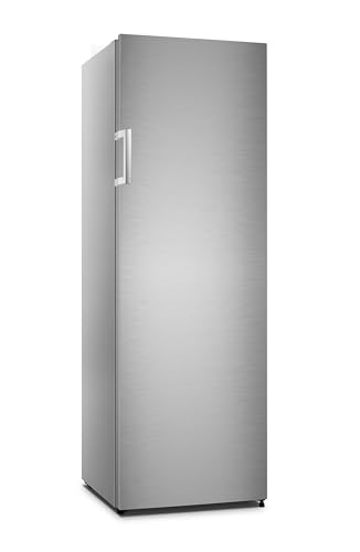 PKM Gefrierschrank GS212NFEIX | INOX | silbern | 194 Liter | Fast-Freeze | No Frost | Breite 56 cm | 5 Schubladen | 1 Gefrierklappe | Türanschlag wechselbar