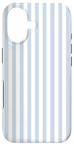 White and Light Blue Striped Geometric Line Pattern �X�}�z�P�[�X iPhone 17 �p