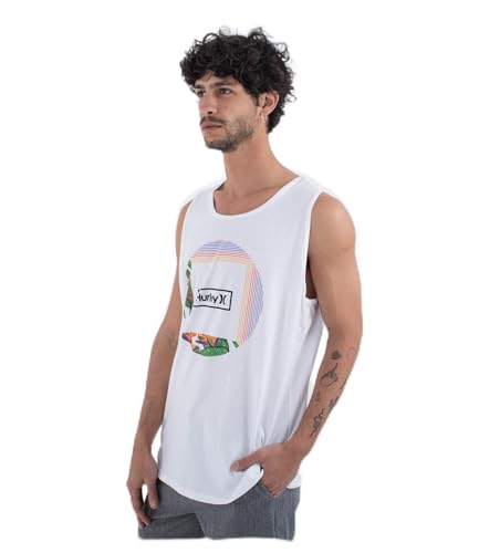 Hurley Tanque Cíclico Evd Camiseta sin Mangas para Hombre en Algodón Negro Talla M