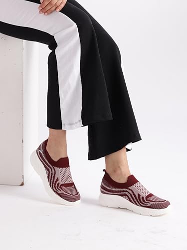Image of Marc Loire Women's Athleisure Knitted Active Wear Slip-On Sneaker Shoes