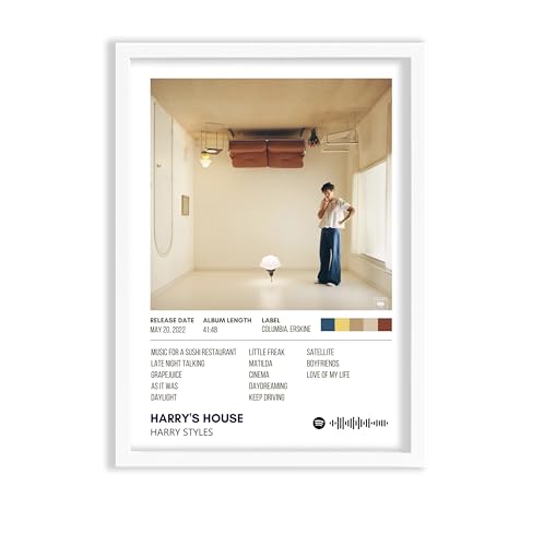 Image of Harry Styles Harrys House Album Poster 13x19 Inch Unframed | 300 GSM Matte Board Paper with Peel & Stick Tape Included | Pop Music Wall Art | Posters for Wall | Home Decor | Wall Decor Items | Room Decoration Items