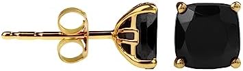 YoTreasure 1.80 Ct. Black Onyx Earrings Solid 10k Yellow Gold Stud Jewelry