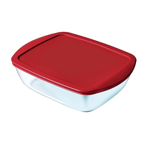 Pyrex Cook & Store Rectangular Roaster with Lid - 400ML Capacity for Versatile Cooking and Storing