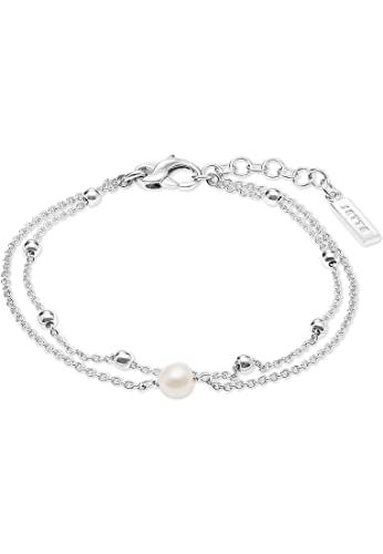 JETTE Damen-Armband 925er Silber Süßwasserperle One Size, Silber 32021990