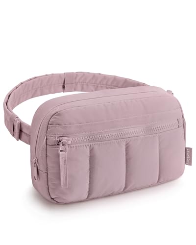 BAGSMART Quilted Puffy Belt Bag (Purple)