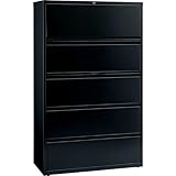 42 in. HL10000 Series Lateral File with 5-Drawer - Black