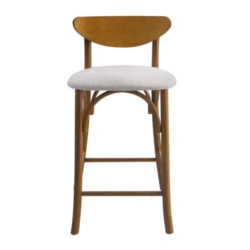 Banqueta Alta Madeira Balcao Cozinha Decorativa Anita Cor:Mel