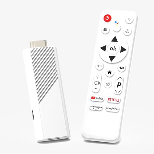 YFDSPSM Streaming Media Player Converts Regular TV to Smart TV 4K Resolution Chromecast Built-in Android 14.0 OS Quad-Core Processor WIFI6 Bluetooth Bluetooth Voice Remote 2GB+16GB Memory (HCYDSB-B)