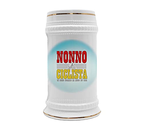 Bulabadoo Boccale Birra Uomo Nonno Ciclista un Nonno Normale ma Molto più Figo! Ciclista Boccali da Birra Divertenti Boccale Nonna Gadget Idee Regalo