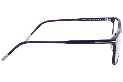 Image of Eyeglasses Tom Ford FT 5646 -D-B 090 Shiny Navy Blue W. Palladium Temple Tips /B
