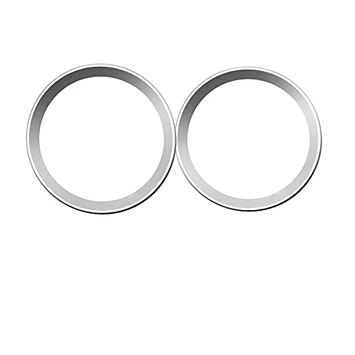 Image of SANRILY 2PC 74mm Emblem Decorative Ring Fit For BMW Front Hood Trunk 2.87inch Badge Logo Rings Replacement for BMW F23 E84 E30 E36 E46 E34 E39 E60 E65 E38 X3 X5 X6 1 3 4 5 6 7 Series (74+74 Silver)