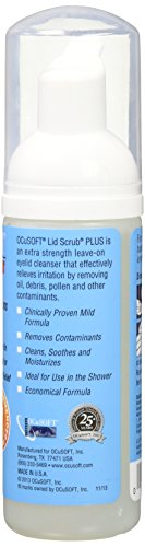 OCuSOFT-Lid-Scrub-Foam-Plus-168-fl-oz-50ml OCuSOFT Lid Scrub PLUS Foam- Moderate to Severe Eyelid Conditions - Instant Foaming Eyelid & Eyelash Cleanser - Extra Strength Daily Eyelid Cleanser to Remove Oil, Dirt, Pollen & Eye Makeup-1.68 fl oz