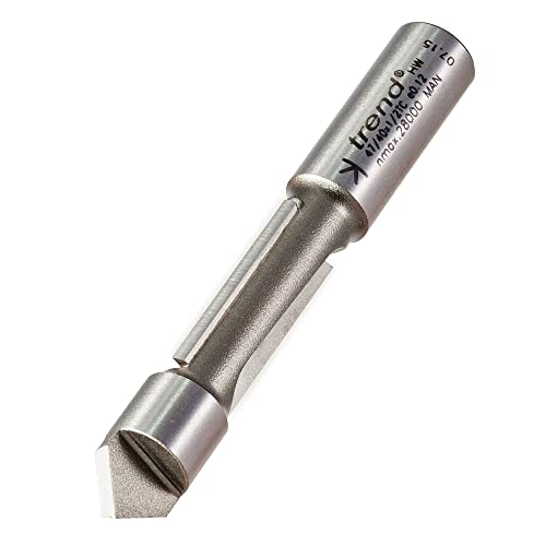 Trend Professional Pierce & Trim Two Flute Cutter, 1/2 Inch Shank, 12.7mm Cut Diameter, 30mm Cut Length, Tungsten Carbide Tipped, 47/40X1/2TC