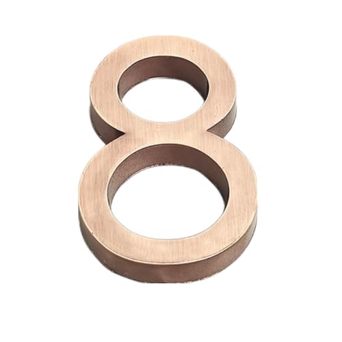 3D Mailbox Numbers 0-9 Self-Adhesive 3 Inch Address Number Stickers Door House Numbers Street Mailbox Sign for Apartment Home Office,Bronze Color (number 8)