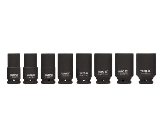 YATO YT-1155 Coffret de douilles à choc finition noire anticorrosion