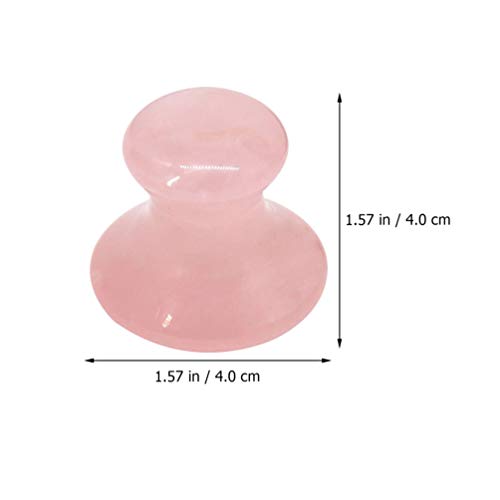 HEALLILY 2 Unids Natural Rose Cuarzo Gua Sha Sha Herramienta de Masaje de Hongos Tablero de Raspado de Cristal de Polvo Creativo Barras de Masaje Facial para Pieles de Spa Meditación - imagen 4
