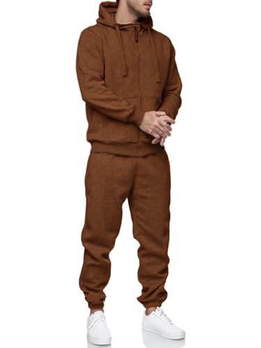 CUBECIRCLE Sweatsuits for Men 2 Piece Men's Jogging Tracksuit Set Hoodie Casual Athletic Long Sleeve Zipper Suit Set