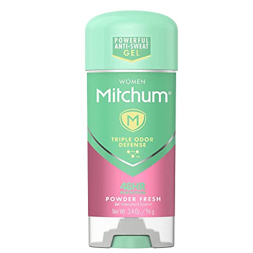 Mitchum For Women Anti-Perspirant Deodorant Clear Gel Powder Fresh 3.40 oz (Pack of 3)