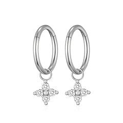 Round Flower Silver 2PCS