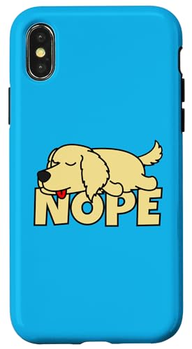 Lazy Golden Retriever Cute Dog Nope �X�}�z�P�[�X iPhone X/XS �p