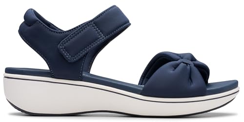 Clarks Clarks Women Breeze Rae Sara Navy Textile 10 Medium