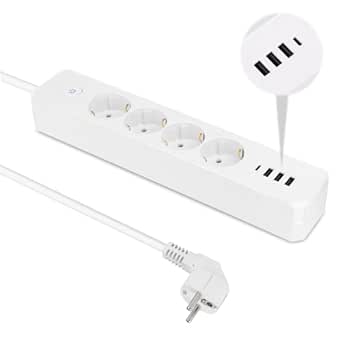 Ciabatta USB 2.0 Con 4 Porte E Interruttori Singoli - Hub Alimentazione Per Luci LED A Mattoncini (LEGO), Cavo 40cm