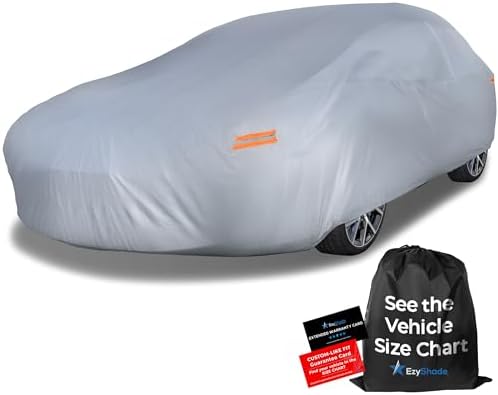 EzyShade 10-Layer Waterproof Sports Car Cover. See Vehicle Size-Chart for Accurate Fit. All Weather Outdoor Covers. Challenger Charger Monte Carlo Classic Cars Sun Snow Rain. Size C6 (See SizeChart)