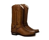 Herstellung Goodyear Sendra Boots Biker-Stiefel mit quadratischer Spitze, 2621 Pete, Braun - Sprinter, Zapfen - Größe: 44 EU