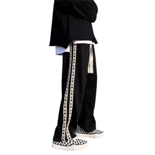 Men's Striped Pants Spandex Vintage Korean Style Slacks Trousers