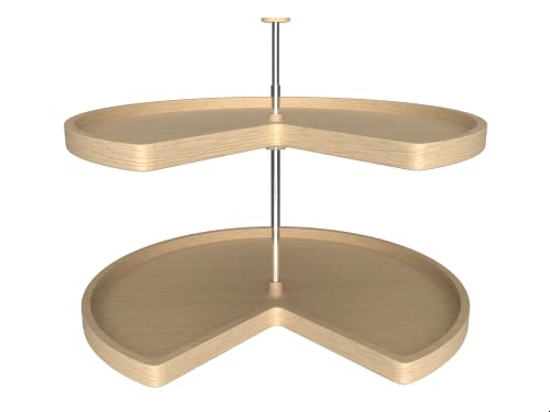 32 In Banded Wood Kidney Lazy Susans 2-Shelf #TOP6