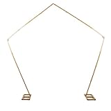 TARSHYRY Wedding Arch Metal Backdrop Stand Elegant Sturdy Balloon Frame Decoration Props for Indoor Outdoor Events Golden Iron 2.5m X 2.5m