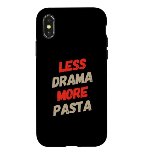 Less Drama More �p�X�^ �t�[�h�W���[�N �ʔ����H�ו� ���p ���[���A �X�}�z�P�[�X iPhone X/XS �p