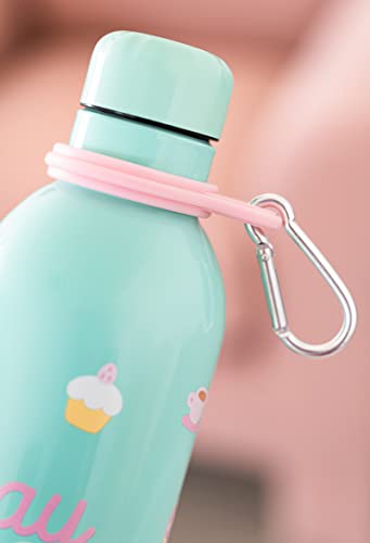 Grupo Erik Metal Water Bottle 500ml / 17oz - Pusheen Cat | Hot and Cold Water Bottle Stainless Steel, Cute Travel Bottles Gym | Pusheen Gifts For Cat Lovers, Cute Gifts Under 20 Pounds