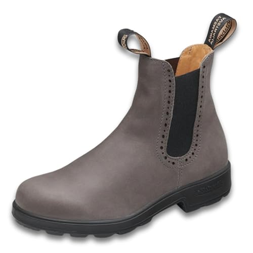 Blundstone 2216 Womens Originals High Top Chelsea Boots Water Resistant Leather Boots with Brogue Detailing Shock Absorption and Removable Cushioned Footbeds Dusty Grey 10 US Women / 7 AU