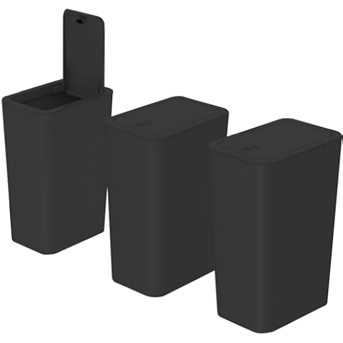 Accmuzzy 3pcs 9L Slim Bathroom Bin Cover