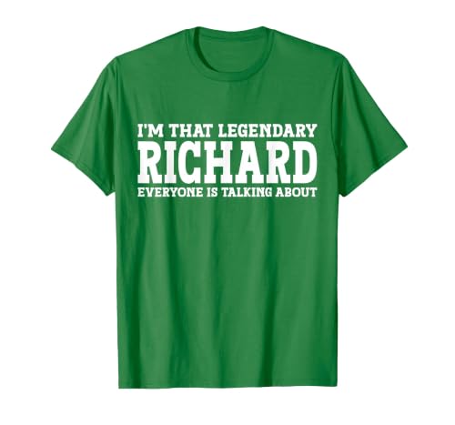 Richard Personal Name Funny Richard T-Shirt, Men, Kelly Green, Small