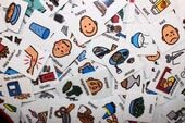 Smile4Autism Small 1.5"x1.5" Loose Visual Picture Cards, Receptive and Expressive Language, Speech Articulation Therapy, ASD, ADD, ADHD, Apraxia, & Stroke Patients. (Cartoon Icons 162 Pcs, Plastic)