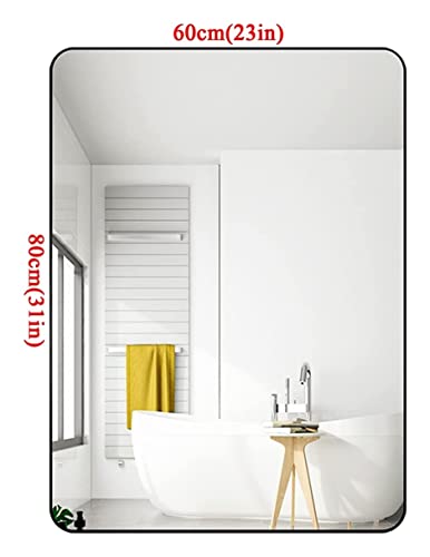 Miroir de maquillage rectangulaire avec cadre en métal suspendu - 2