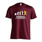 [アートワークスコウベ] 野球 Tシャツ 半袖 練習着 ドライ ベースボールエボリューション ユニセックス M バーガンディ