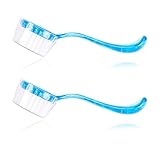 WOLEDOE 2 Pack Hedgehog Bath Brush, Guinea Pig Massage Combs, Cleaning Supplies, fit Hamster, Ferrets, Rats, Chinchilla - Blue