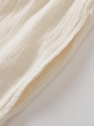 Weintee Women's Cotton Gauze Capris with Pockets for Summer4